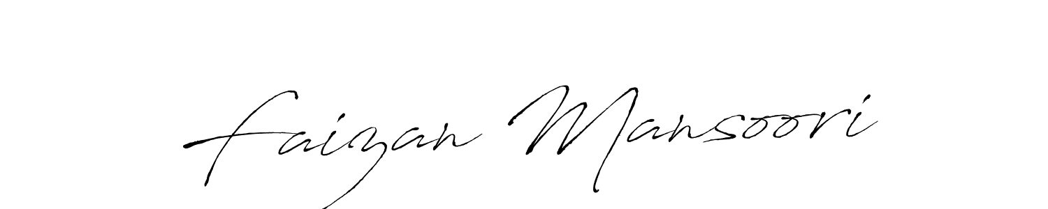Faizan Mansoori stylish signature style. Best Handwritten Sign (Antro_Vectra) for my name. Handwritten Signature Collection Ideas for my name Faizan Mansoori. Faizan Mansoori signature style 6 images and pictures png