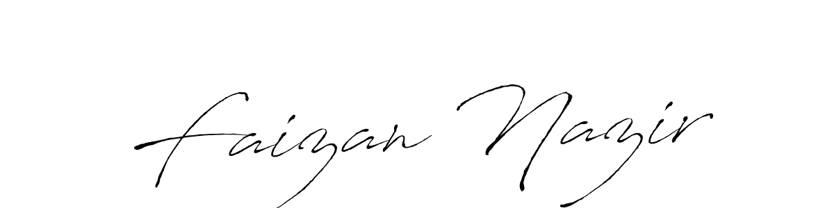 Make a beautiful signature design for name Faizan Nazir. With this signature (Antro_Vectra) style, you can create a handwritten signature for free. Faizan Nazir signature style 6 images and pictures png