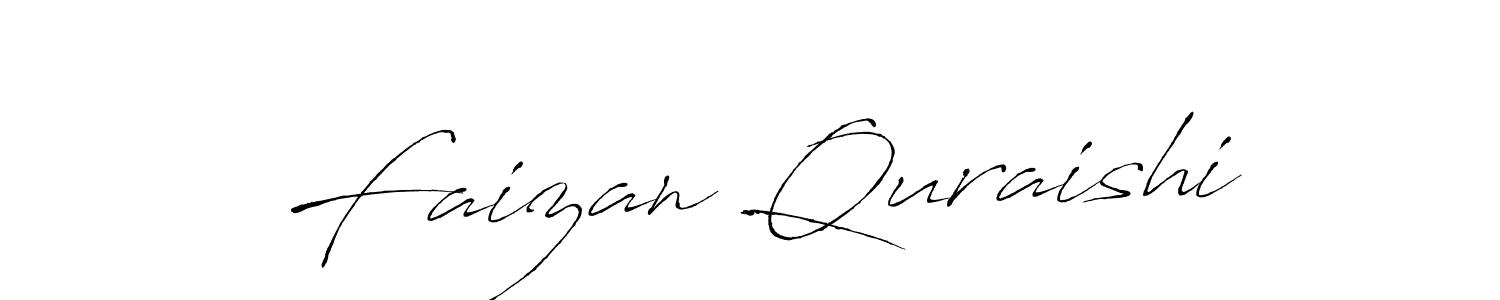 Faizan Quraishi stylish signature style. Best Handwritten Sign (Antro_Vectra) for my name. Handwritten Signature Collection Ideas for my name Faizan Quraishi. Faizan Quraishi signature style 6 images and pictures png