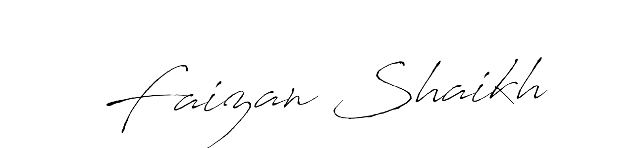 Create a beautiful signature design for name Faizan Shaikh. With this signature (Antro_Vectra) fonts, you can make a handwritten signature for free. Faizan Shaikh signature style 6 images and pictures png