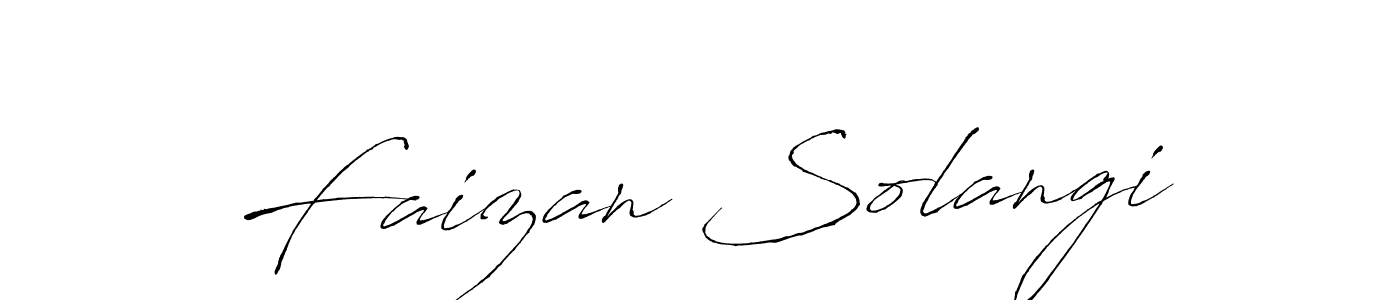 Make a beautiful signature design for name Faizan Solangi. With this signature (Antro_Vectra) style, you can create a handwritten signature for free. Faizan Solangi signature style 6 images and pictures png