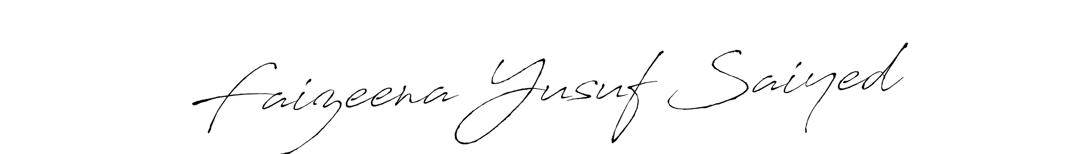 Design your own signature with our free online signature maker. With this signature software, you can create a handwritten (Antro_Vectra) signature for name Faizeena Yusuf Saiyed. Faizeena Yusuf Saiyed signature style 6 images and pictures png
