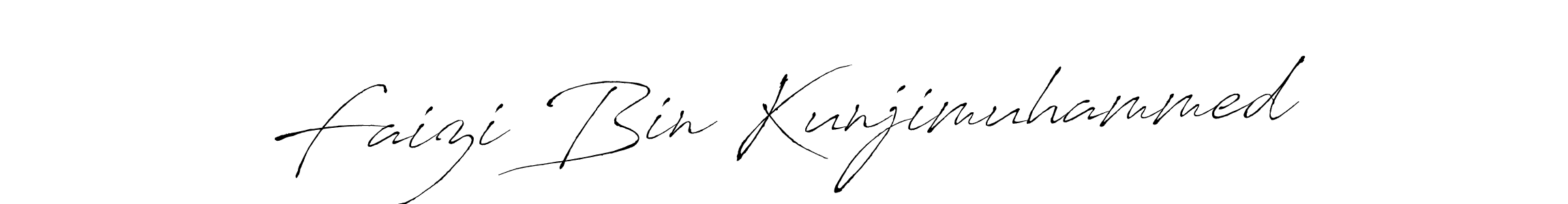 This is the best signature style for the Faizi Bin Kunjimuhammed name. Also you like these signature font (Antro_Vectra). Mix name signature. Faizi Bin Kunjimuhammed signature style 6 images and pictures png