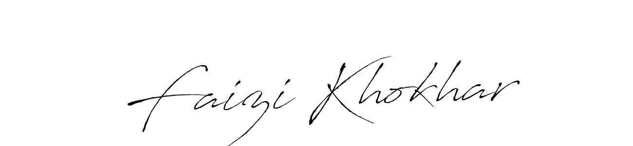 Design your own signature with our free online signature maker. With this signature software, you can create a handwritten (Antro_Vectra) signature for name Faizi Khokhar. Faizi Khokhar signature style 6 images and pictures png