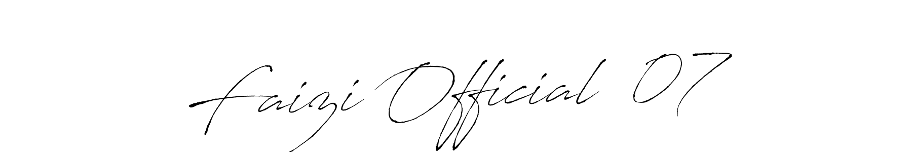 Similarly Antro_Vectra is the best handwritten signature design. Signature creator online .You can use it as an online autograph creator for name Faizi Official  07. Faizi Official  07 signature style 6 images and pictures png