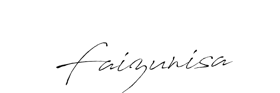 Design your own signature with our free online signature maker. With this signature software, you can create a handwritten (Antro_Vectra) signature for name Faizunisa. Faizunisa signature style 6 images and pictures png