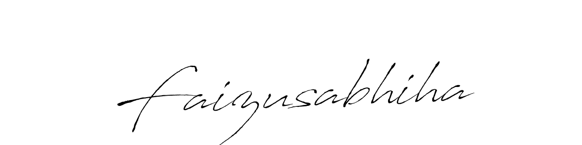 Make a beautiful signature design for name Faizusabhiha. With this signature (Antro_Vectra) style, you can create a handwritten signature for free. Faizusabhiha signature style 6 images and pictures png