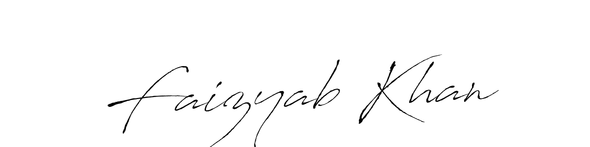 How to make Faizyab Khan name signature. Use Antro_Vectra style for creating short signs online. This is the latest handwritten sign. Faizyab Khan signature style 6 images and pictures png