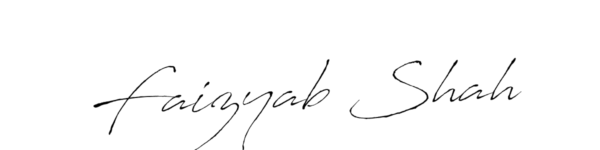 Faizyab Shah stylish signature style. Best Handwritten Sign (Antro_Vectra) for my name. Handwritten Signature Collection Ideas for my name Faizyab Shah. Faizyab Shah signature style 6 images and pictures png