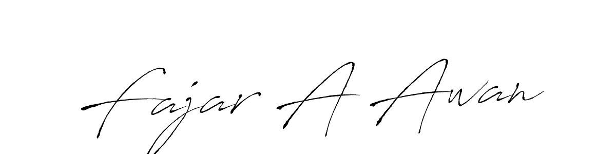 Design your own signature with our free online signature maker. With this signature software, you can create a handwritten (Antro_Vectra) signature for name Fajar A Awan. Fajar A Awan signature style 6 images and pictures png