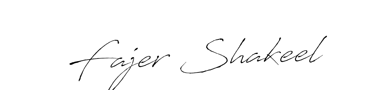 Also we have Fajer Shakeel name is the best signature style. Create professional handwritten signature collection using Antro_Vectra autograph style. Fajer Shakeel signature style 6 images and pictures png