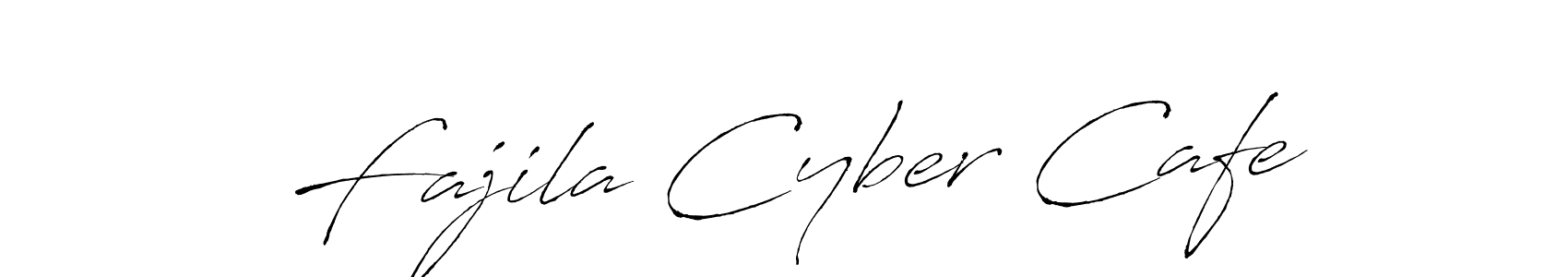 Design your own signature with our free online signature maker. With this signature software, you can create a handwritten (Antro_Vectra) signature for name Fajila Cyber Cafe. Fajila Cyber Cafe signature style 6 images and pictures png