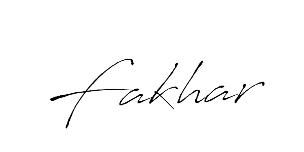 Design your own signature with our free online signature maker. With this signature software, you can create a handwritten (Antro_Vectra) signature for name Fakhar. Fakhar signature style 6 images and pictures png