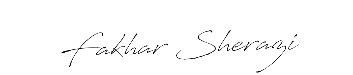 Make a beautiful signature design for name Fakhar Sherazi. With this signature (Antro_Vectra) style, you can create a handwritten signature for free. Fakhar Sherazi signature style 6 images and pictures png