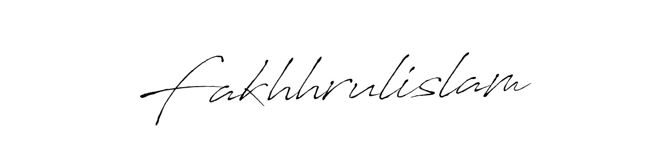 Design your own signature with our free online signature maker. With this signature software, you can create a handwritten (Antro_Vectra) signature for name Fakhhrulislam. Fakhhrulislam signature style 6 images and pictures png