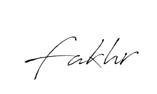 How to make Fakhr signature? Antro_Vectra is a professional autograph style. Create handwritten signature for Fakhr name. Fakhr signature style 6 images and pictures png