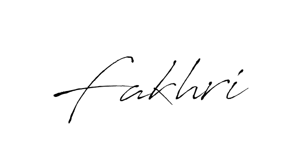 Use a signature maker to create a handwritten signature online. With this signature software, you can design (Antro_Vectra) your own signature for name Fakhri. Fakhri signature style 6 images and pictures png