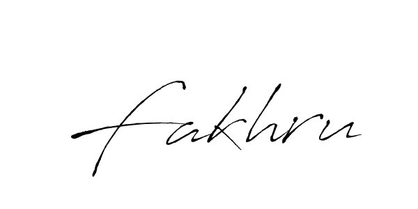 Fakhru stylish signature style. Best Handwritten Sign (Antro_Vectra) for my name. Handwritten Signature Collection Ideas for my name Fakhru. Fakhru signature style 6 images and pictures png