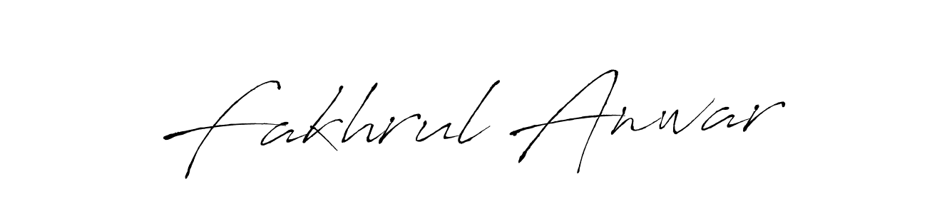 Make a beautiful signature design for name Fakhrul Anwar. With this signature (Antro_Vectra) style, you can create a handwritten signature for free. Fakhrul Anwar signature style 6 images and pictures png