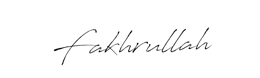 Make a beautiful signature design for name Fakhrullah. With this signature (Antro_Vectra) style, you can create a handwritten signature for free. Fakhrullah signature style 6 images and pictures png