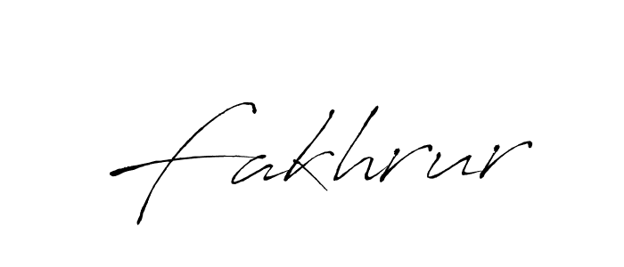 How to make Fakhrur signature? Antro_Vectra is a professional autograph style. Create handwritten signature for Fakhrur name. Fakhrur signature style 6 images and pictures png