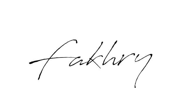 Use a signature maker to create a handwritten signature online. With this signature software, you can design (Antro_Vectra) your own signature for name Fakhry. Fakhry signature style 6 images and pictures png
