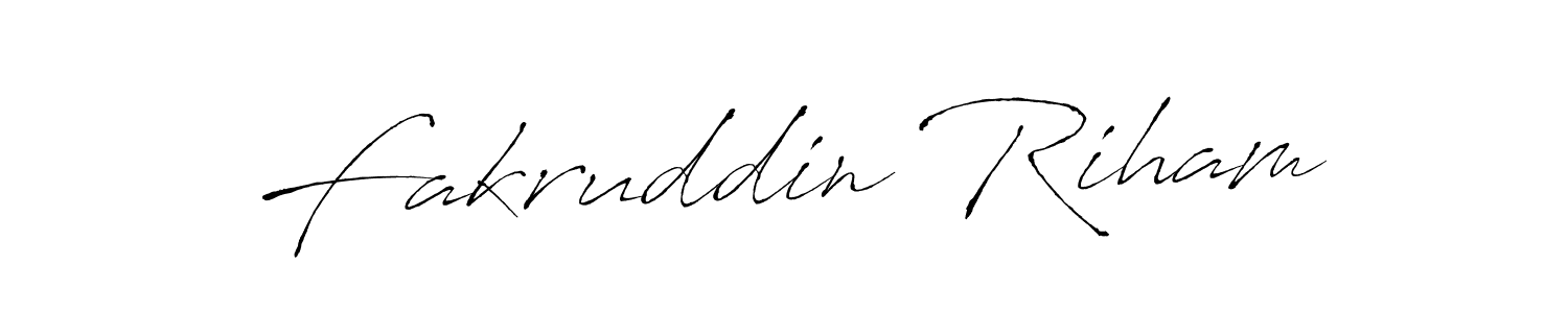 How to make Fakruddin Riham signature? Antro_Vectra is a professional autograph style. Create handwritten signature for Fakruddin Riham name. Fakruddin Riham signature style 6 images and pictures png