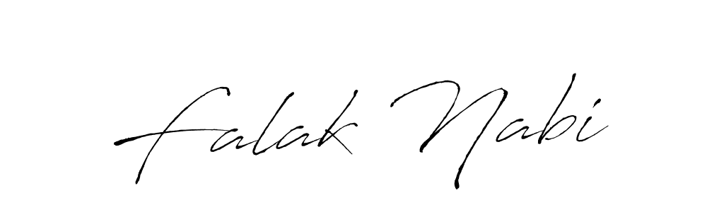 How to make Falak Nabi name signature. Use Antro_Vectra style for creating short signs online. This is the latest handwritten sign. Falak Nabi signature style 6 images and pictures png