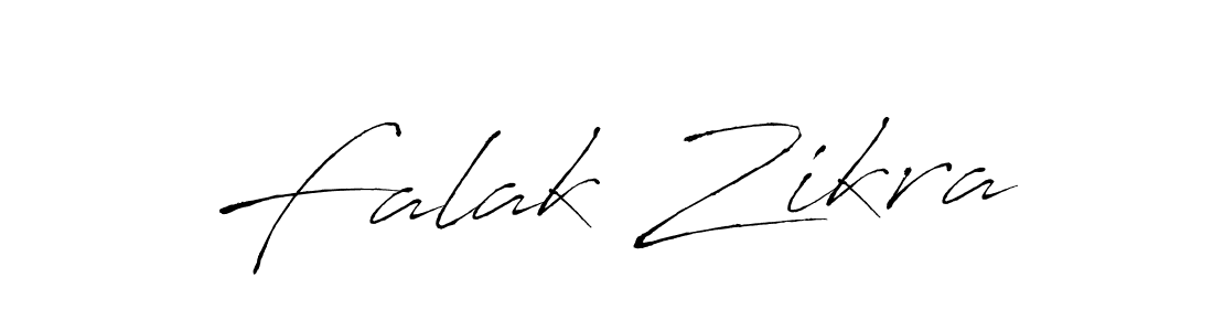 How to make Falak Zikra name signature. Use Antro_Vectra style for creating short signs online. This is the latest handwritten sign. Falak Zikra signature style 6 images and pictures png