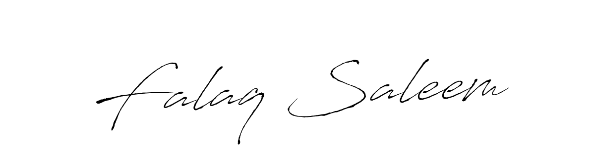 Design your own signature with our free online signature maker. With this signature software, you can create a handwritten (Antro_Vectra) signature for name Falaq Saleem. Falaq Saleem signature style 6 images and pictures png