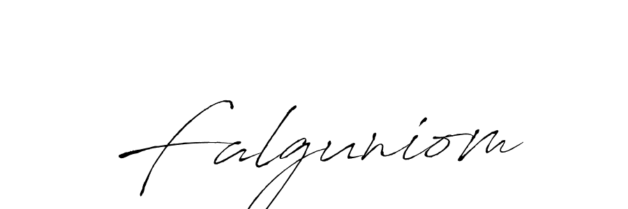 Design your own signature with our free online signature maker. With this signature software, you can create a handwritten (Antro_Vectra) signature for name Falguniom. Falguniom signature style 6 images and pictures png