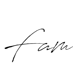 Make a beautiful signature design for name Fam. With this signature (Antro_Vectra) style, you can create a handwritten signature for free. Fam signature style 6 images and pictures png