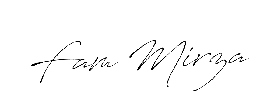 Create a beautiful signature design for name Fam Mirza. With this signature (Antro_Vectra) fonts, you can make a handwritten signature for free. Fam Mirza signature style 6 images and pictures png