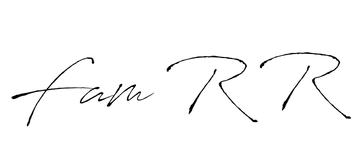 How to make Fam R R signature? Antro_Vectra is a professional autograph style. Create handwritten signature for Fam R R name. Fam R R signature style 6 images and pictures png