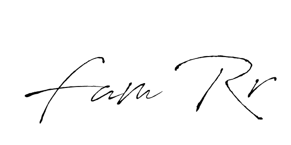 Make a beautiful signature design for name Fam Rr. With this signature (Antro_Vectra) style, you can create a handwritten signature for free. Fam Rr signature style 6 images and pictures png