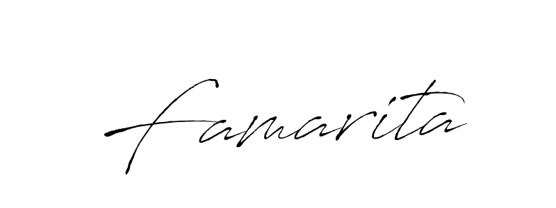 Create a beautiful signature design for name Famarita. With this signature (Antro_Vectra) fonts, you can make a handwritten signature for free. Famarita signature style 6 images and pictures png