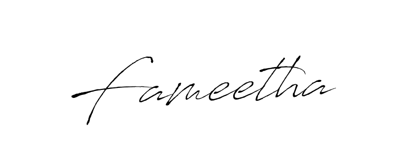 if you are searching for the best signature style for your name Fameetha. so please give up your signature search. here we have designed multiple signature styles  using Antro_Vectra. Fameetha signature style 6 images and pictures png