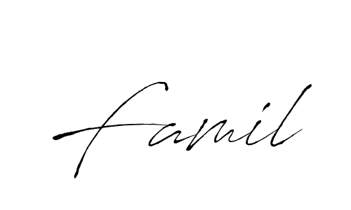 How to Draw Famil signature style? Antro_Vectra is a latest design signature styles for name Famil. Famil signature style 6 images and pictures png