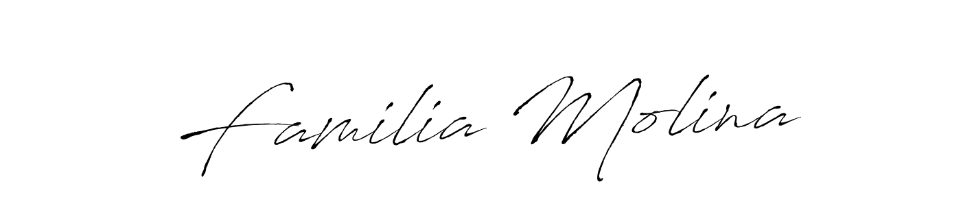 Make a beautiful signature design for name Familia Molina. With this signature (Antro_Vectra) style, you can create a handwritten signature for free. Familia Molina signature style 6 images and pictures png