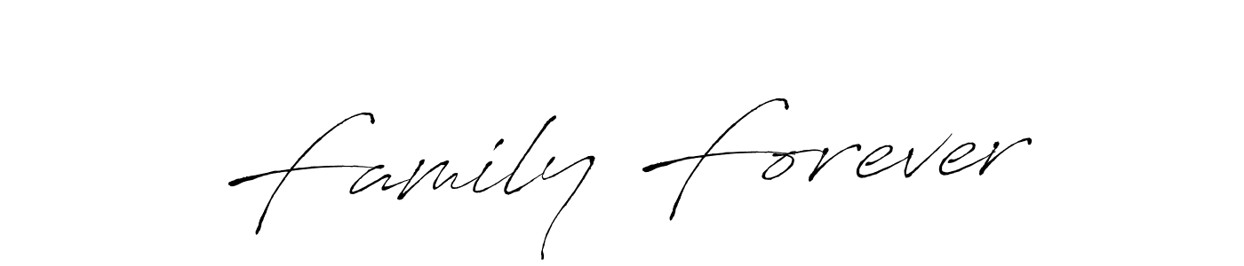 How to make Family Forever name signature. Use Antro_Vectra style for creating short signs online. This is the latest handwritten sign. Family Forever signature style 6 images and pictures png