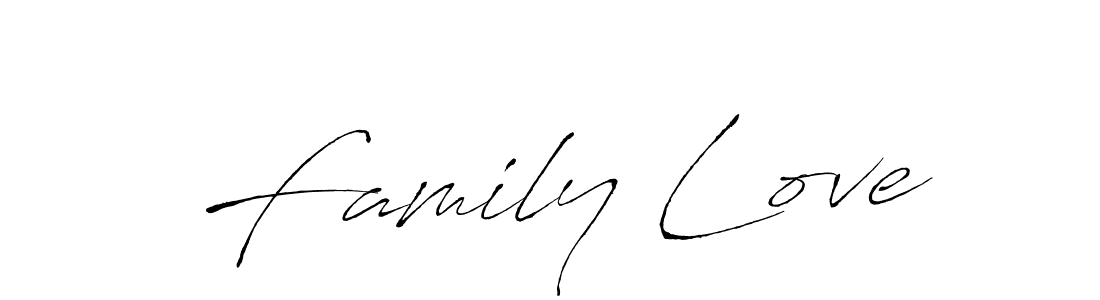 Use a signature maker to create a handwritten signature online. With this signature software, you can design (Antro_Vectra) your own signature for name Family Love. Family Love signature style 6 images and pictures png