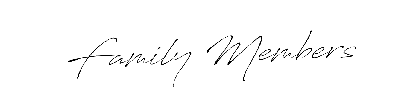 Also we have Family Members name is the best signature style. Create professional handwritten signature collection using Antro_Vectra autograph style. Family Members signature style 6 images and pictures png