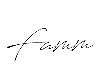 Use a signature maker to create a handwritten signature online. With this signature software, you can design (Antro_Vectra) your own signature for name Famm. Famm signature style 6 images and pictures png