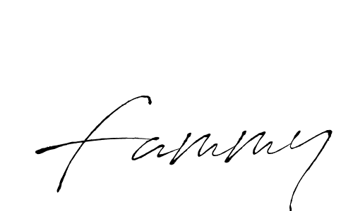 How to make Fammy signature? Antro_Vectra is a professional autograph style. Create handwritten signature for Fammy name. Fammy signature style 6 images and pictures png