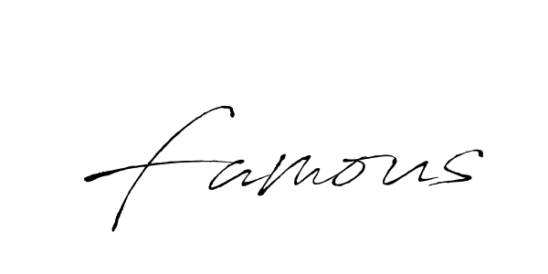 Use a signature maker to create a handwritten signature online. With this signature software, you can design (Antro_Vectra) your own signature for name Famous. Famous signature style 6 images and pictures png