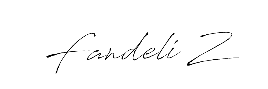 Fandeli Z stylish signature style. Best Handwritten Sign (Antro_Vectra) for my name. Handwritten Signature Collection Ideas for my name Fandeli Z. Fandeli Z signature style 6 images and pictures png