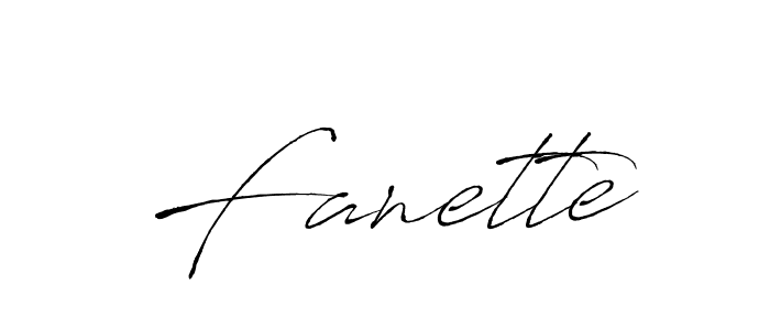 How to make Fanette signature? Antro_Vectra is a professional autograph style. Create handwritten signature for Fanette name. Fanette signature style 6 images and pictures png