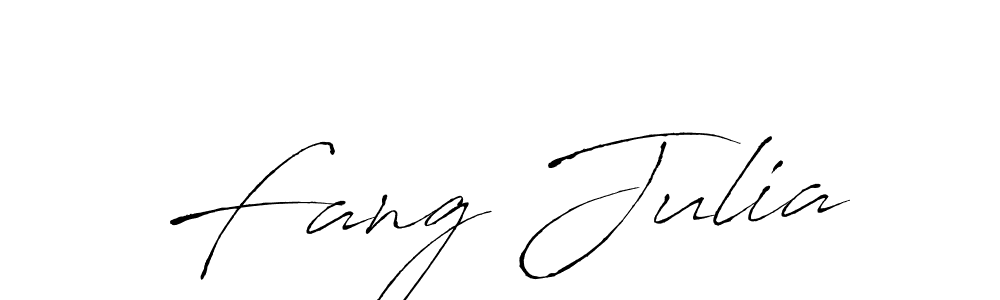 You should practise on your own different ways (Antro_Vectra) to write your name (Fang Julia) in signature. don't let someone else do it for you. Fang Julia signature style 6 images and pictures png