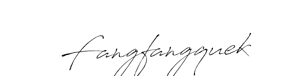 Similarly Antro_Vectra is the best handwritten signature design. Signature creator online .You can use it as an online autograph creator for name Fangfangquek. Fangfangquek signature style 6 images and pictures png