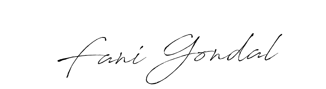 How to make Fani Gondal name signature. Use Antro_Vectra style for creating short signs online. This is the latest handwritten sign. Fani Gondal signature style 6 images and pictures png